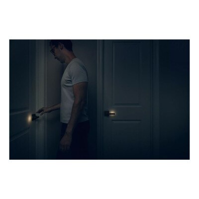 Kwikset Halifax LED Motion Activated Privacy Lever, Black Matte